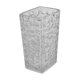 Textured vintage glass vase, 21 cm