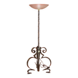 Art deco wrought iron floor lamp