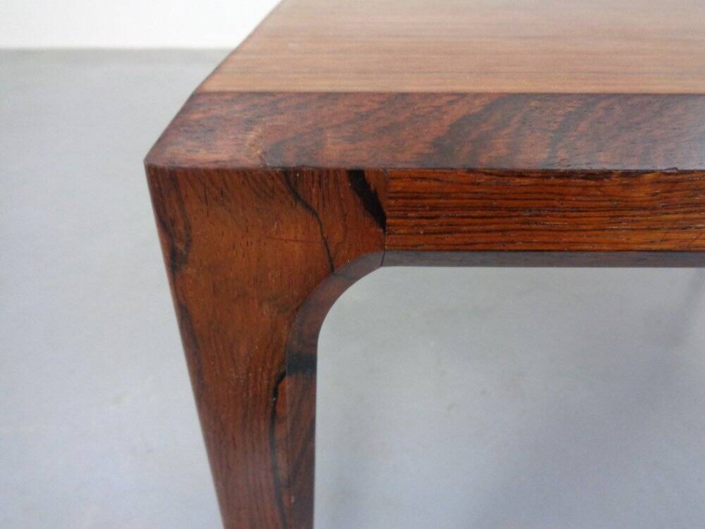 Rosewood coffee table by Johannes Andersen for CFC Silkeborg, Denmark, 1950s.
