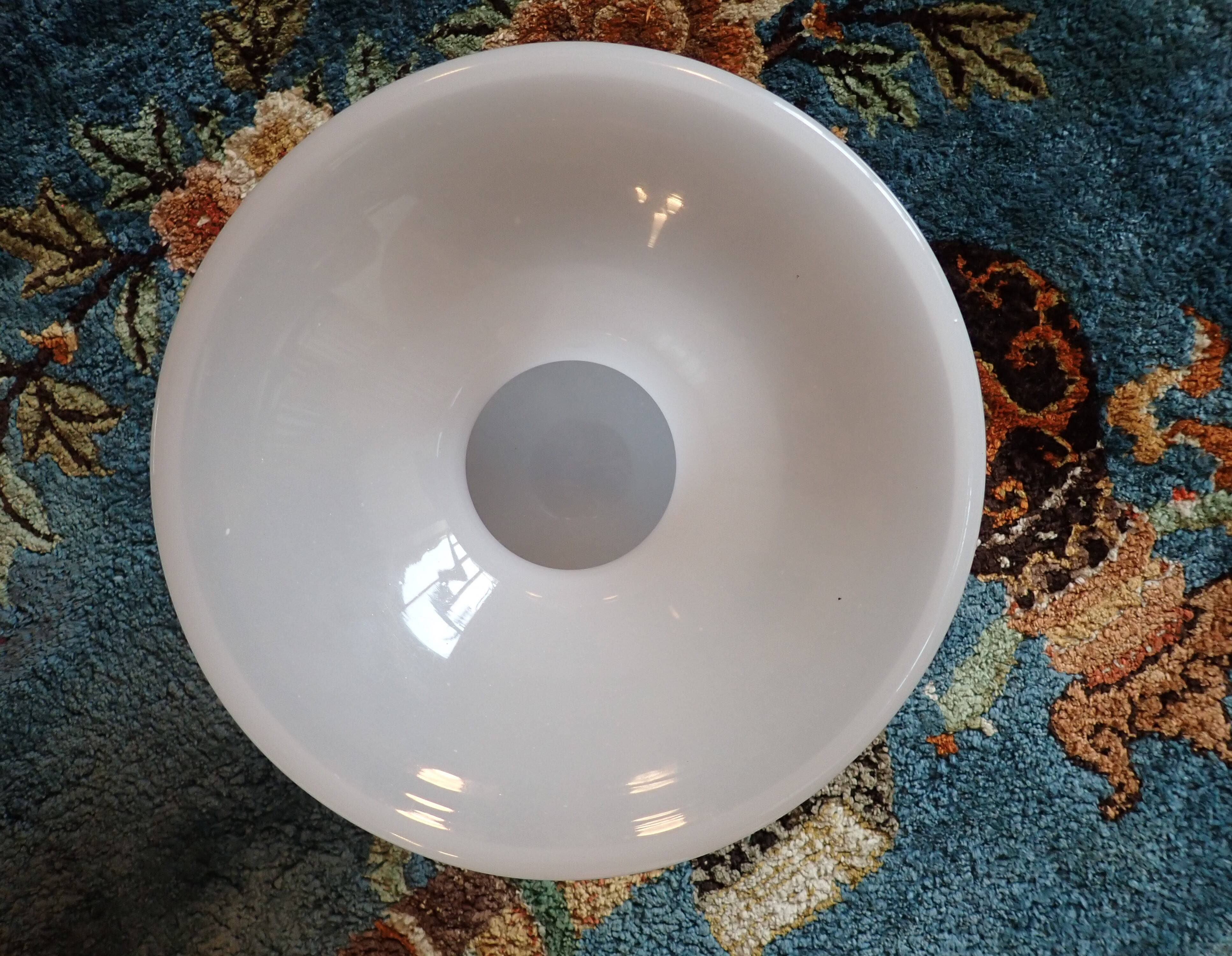 White opaline vase - late 19th or early 20th century