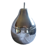 70's pear ice bucket in metal chrome collector