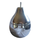70's pear ice bucket in metal chrome collector