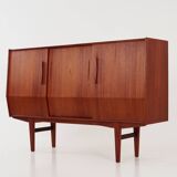 Teak highboard, Danish design, 1970s, production: Denmark