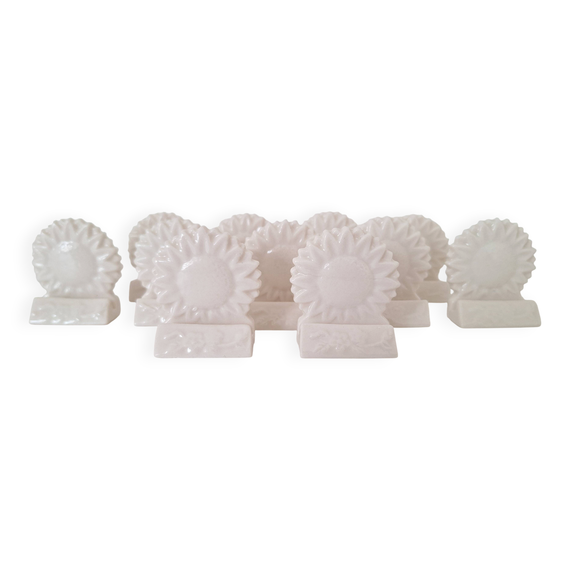 White porcelain name holder