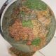 Vintage 1960s Perrina Glass Marble World Globe - 28cm