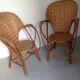 Pair of chestnut armchairs, Dordogne, 60s. Good condition