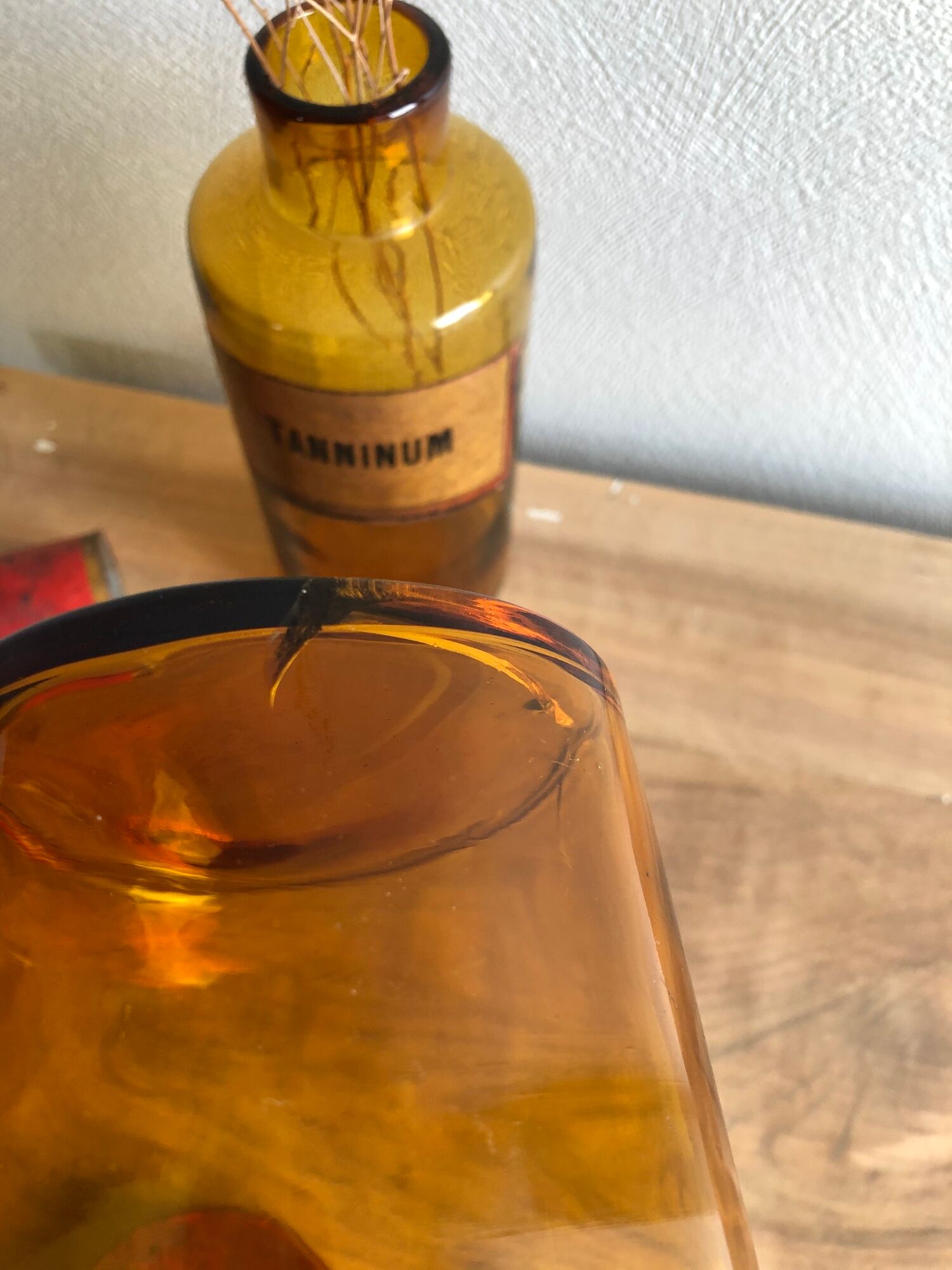 Jar "Lamium Album" brown glass