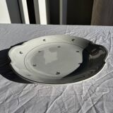 Old pie dish with 2 handles, golden wheat patterns, D28.