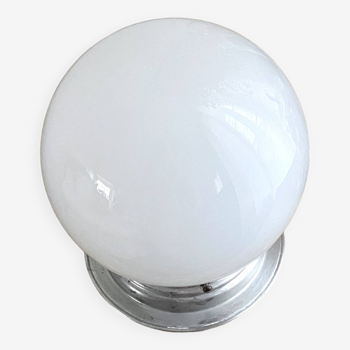 Opaline globe table lamp