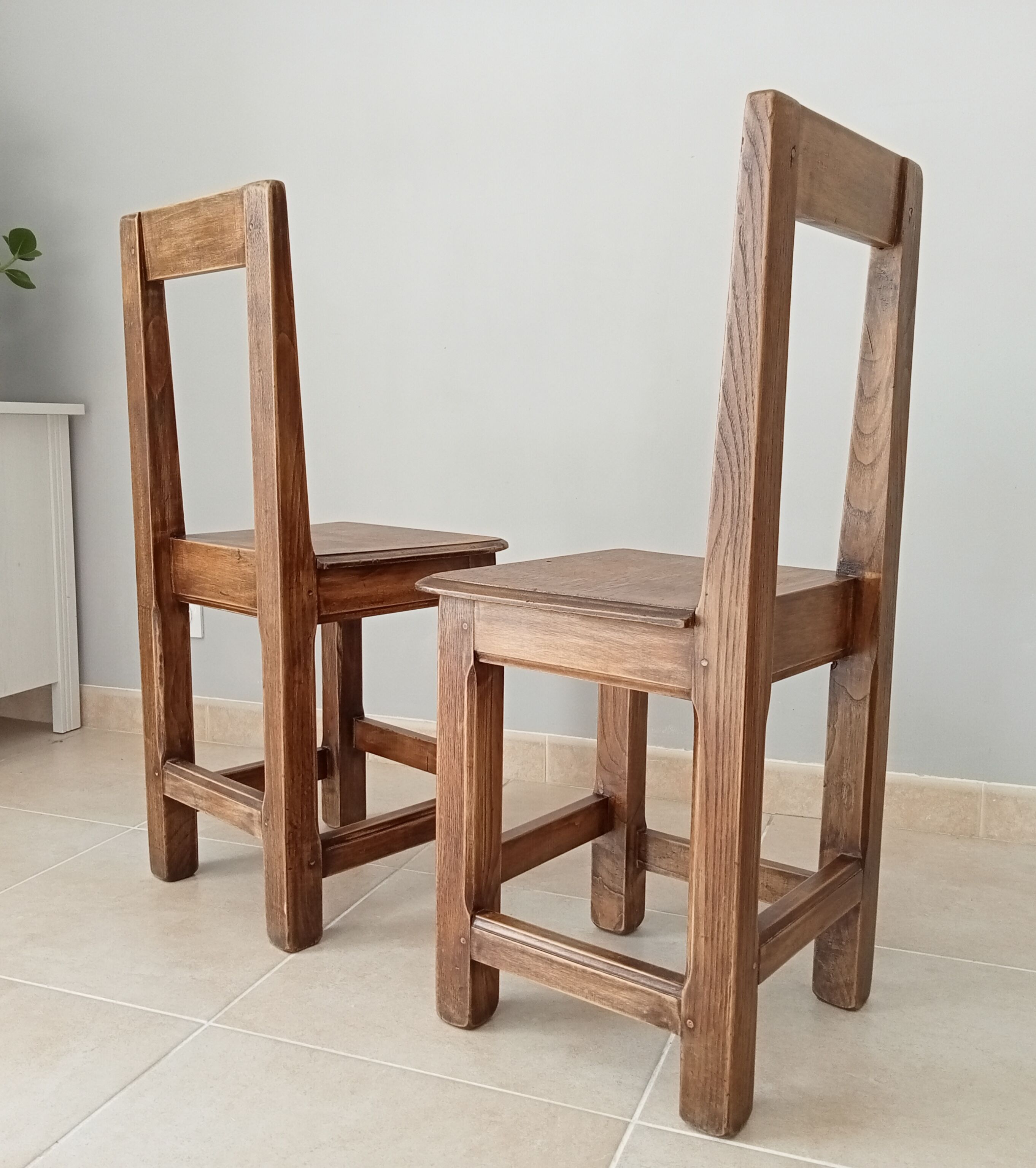 Antique chairs in solid walnut