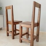 Antique chairs in solid walnut