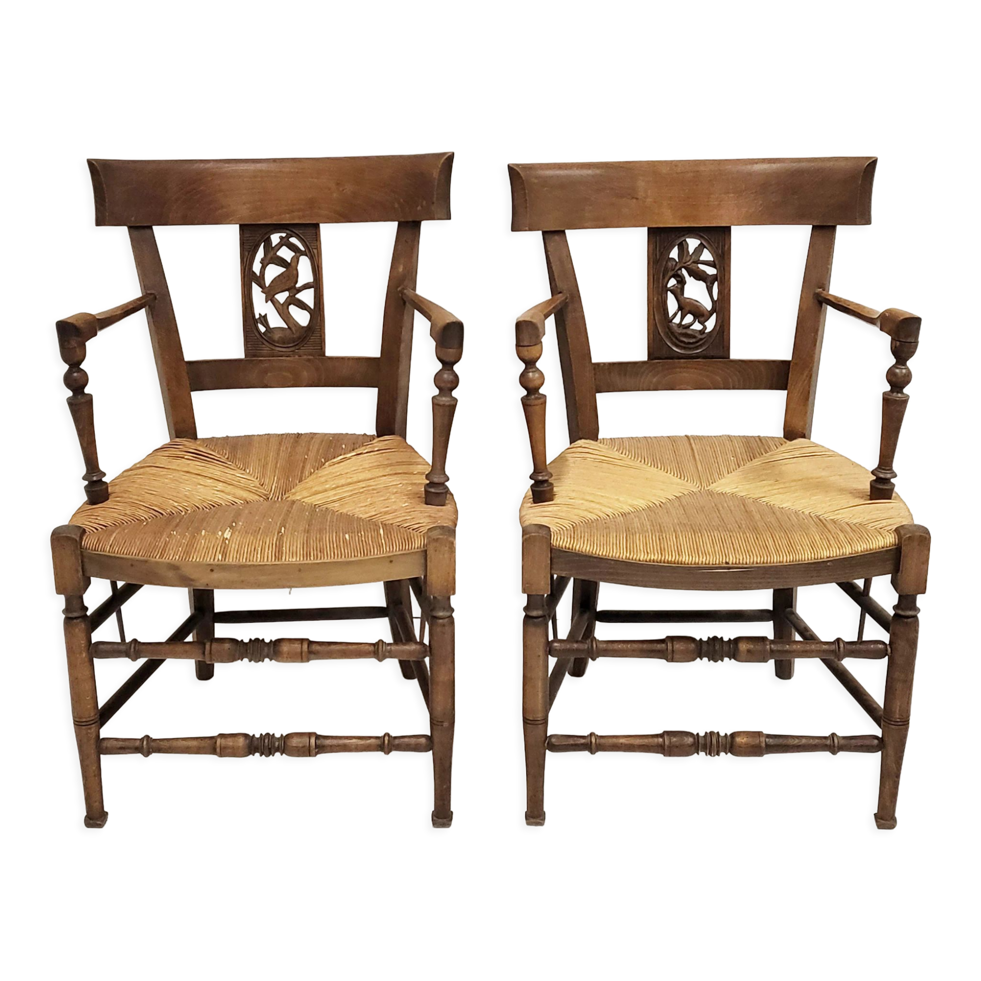 Pair of armchairs Landes 1900 vintage