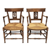 Paire de fauteuils landais 1900 vintage