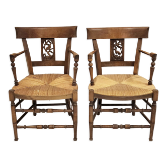 Pair of armchairs Landes 1900 vintage