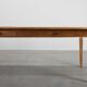 Table de ferme provinciale en bois d'orme, France vers 1850