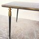 1960s metal and smoked glass coffee table