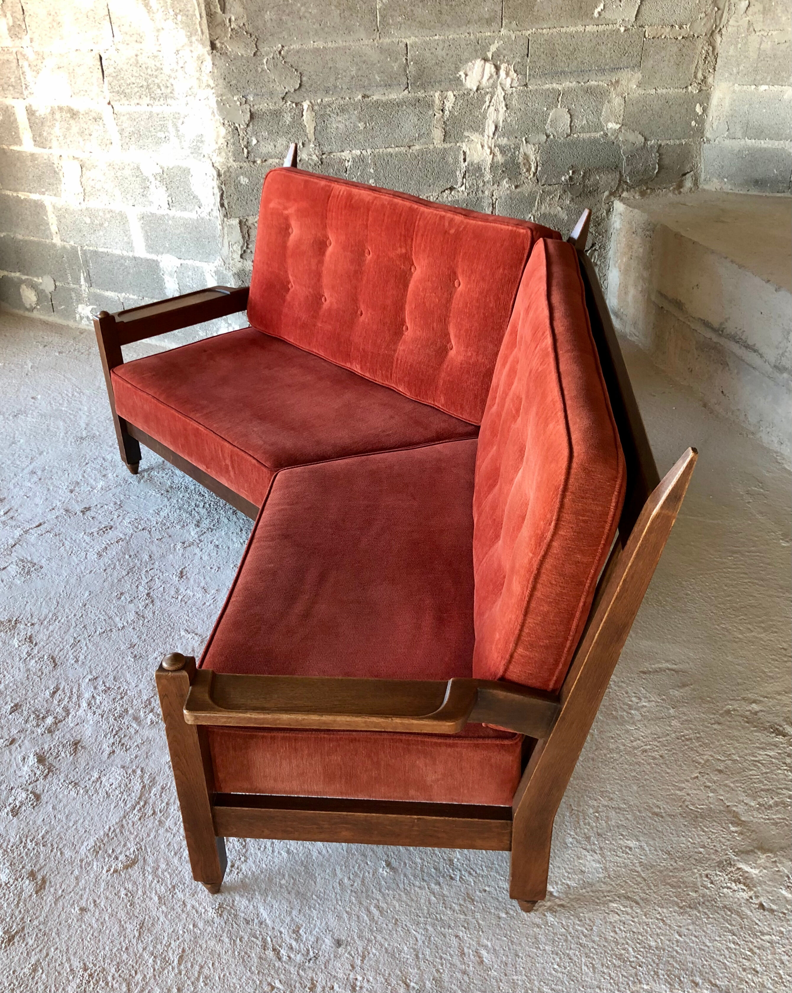 Corner sofa by Guillerme and Chambron for Your home, France 60s