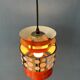 Vintage Belgian Space Age Massive Orange Pendant Lamp