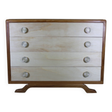 Elegant cassettiera in wood, restored, Italia 1950s, in good conditions