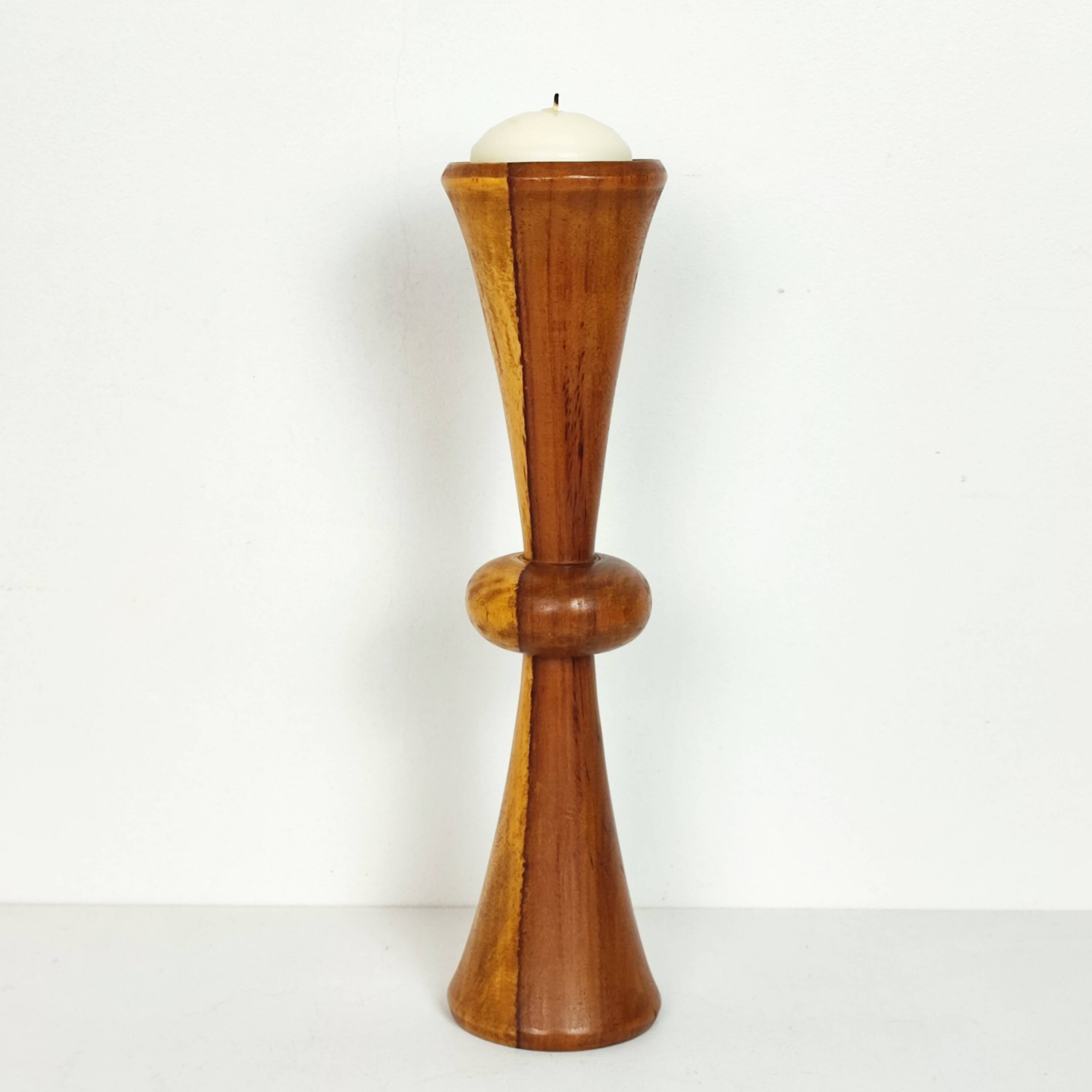 Wooden candle holder