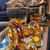 Amber glasses, balloon shape 70's