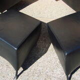 Pair of armchairs with footstool montis, 1980s