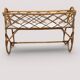 Vintage standing planter in rattan and bamboo – Riviera style, 1970s