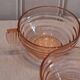 Set of 6 pink glass cups in very good condition.