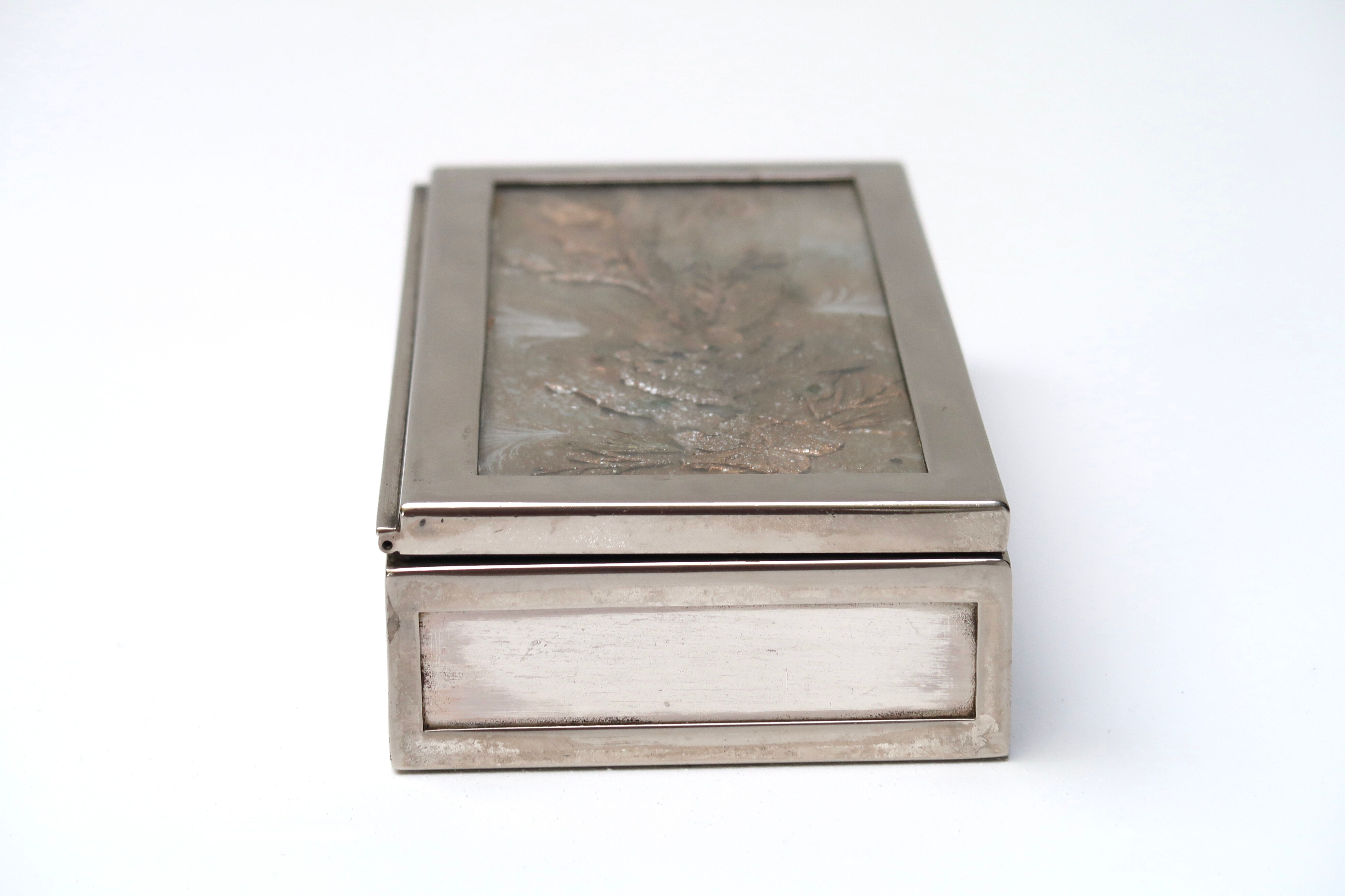 Silver metal box, 50s