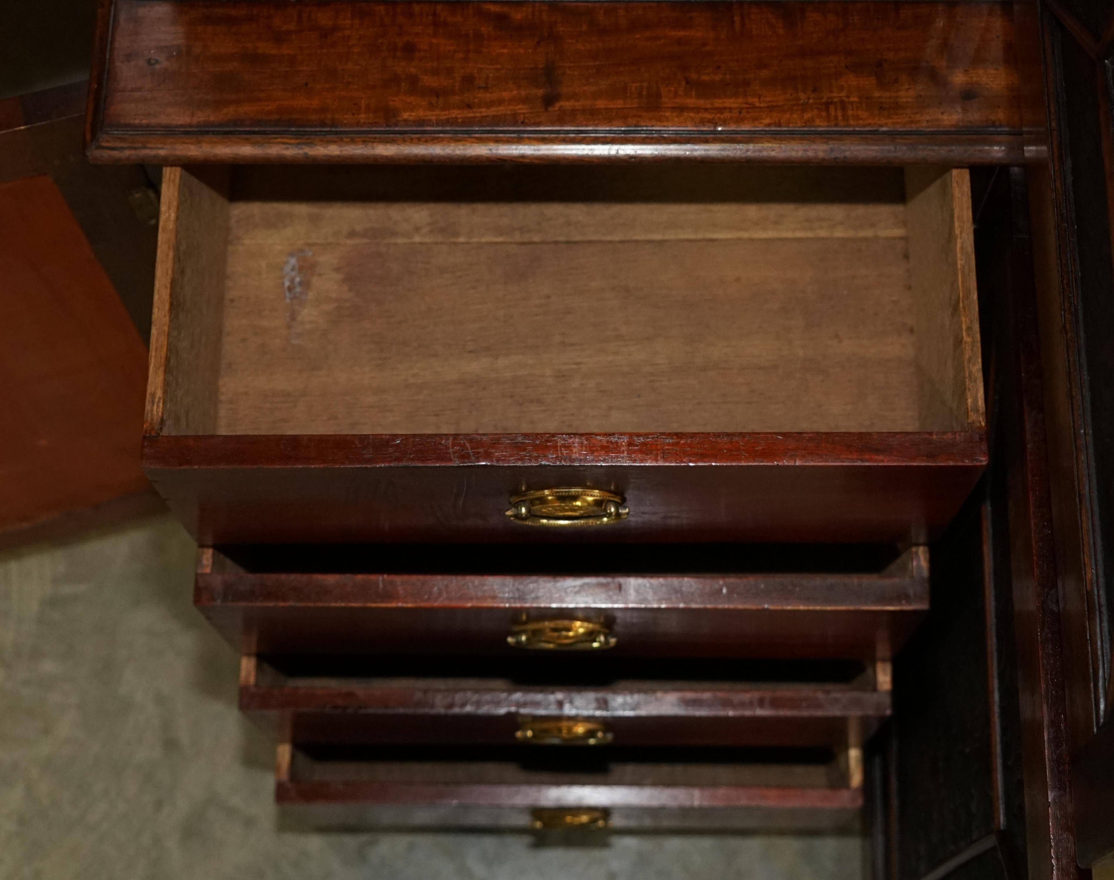 Victorian library mahogany frame embossed leather