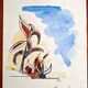 M. Rignault - Aquarelle sur papier - Fleurs - Signée en bas à droite