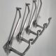 4 aluminium coat hooks