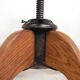 Oak office chair with adjustable spring system and height adjustment, 1950s.