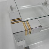 Hollywood Regency coffee table with perspex frame