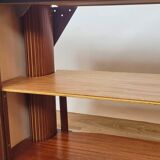 Vintage Scandinavian TV unit in teak, either on legs or suspended - Denmark - 1960s