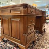 New! - Classic English Desk Partnerdesk Red Leather