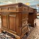 New! - Classic English Desk Partnerdesk Red Leather