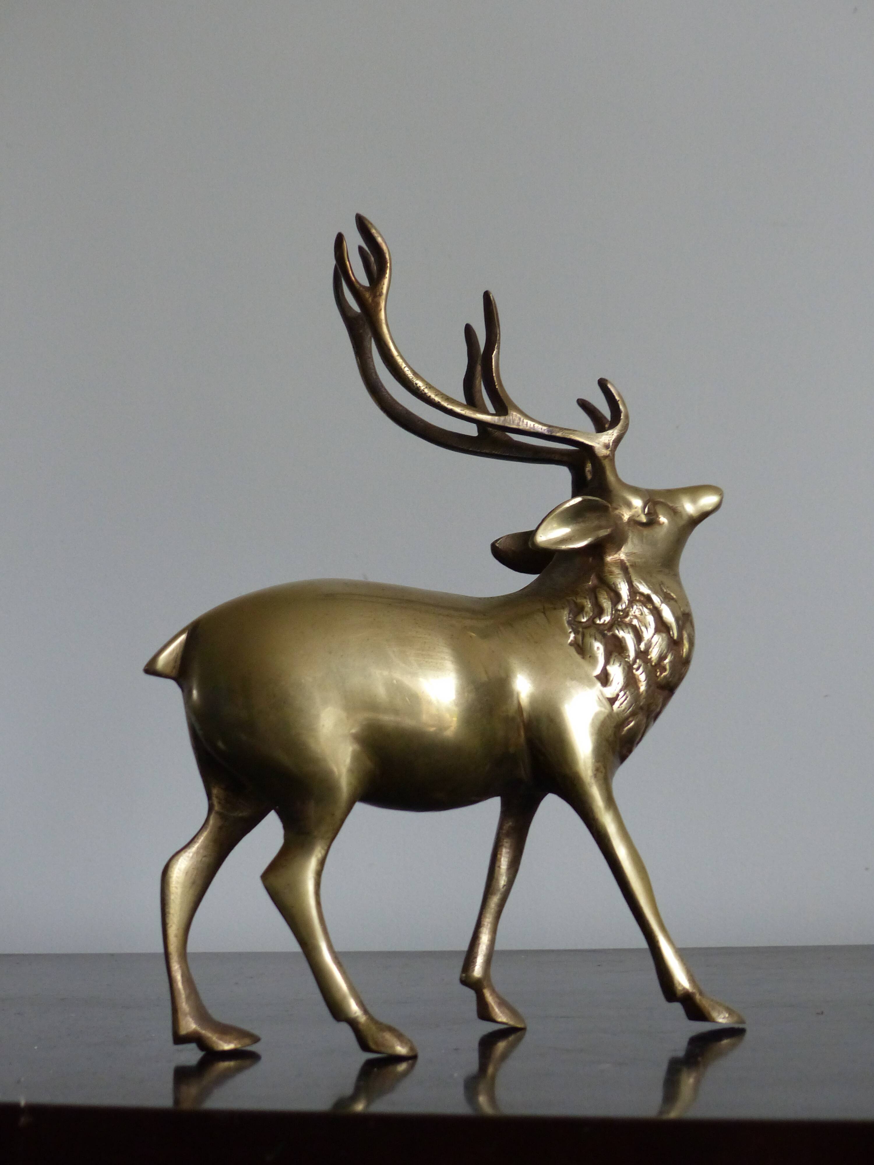 Brass deer.