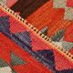 3x11 Orange Tribal Kilim Runner Rug 93x330Cm