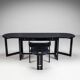 Augusto Savini rare drop leaf desk with Pamplona chair for Pozzi Italy