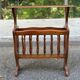 Vintage wooden side table with magazine rack – End table / Vinyl furniture