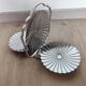 Vintage chrome-plated metal display stand for appetizers and petits fours
