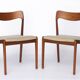Lot de 4 chaises danoises en teck – Chaises de salle à manger modernes du milieu du siècle des années 1960, rétro