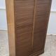 Double-column oak filing cabinet with curtains, 50.