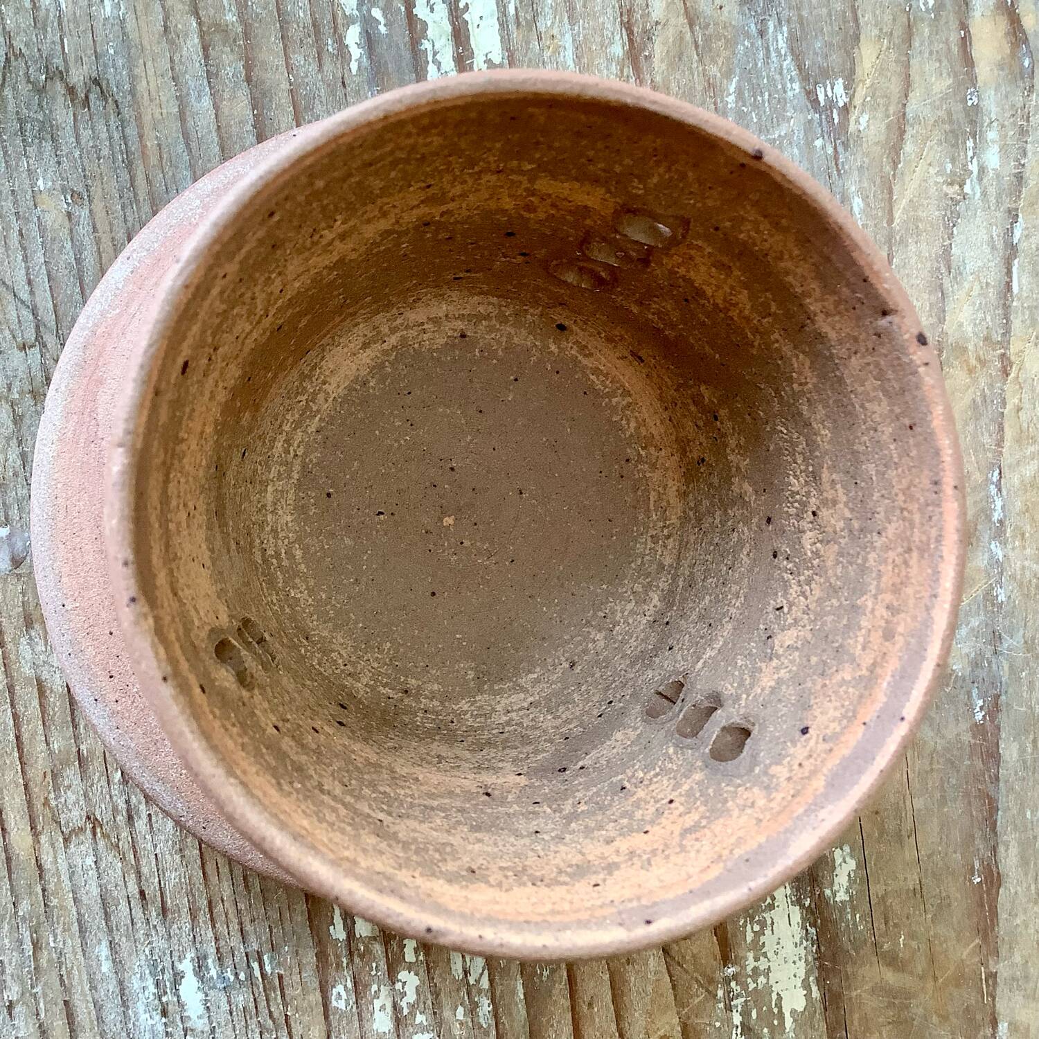 Stoneware water butter dish