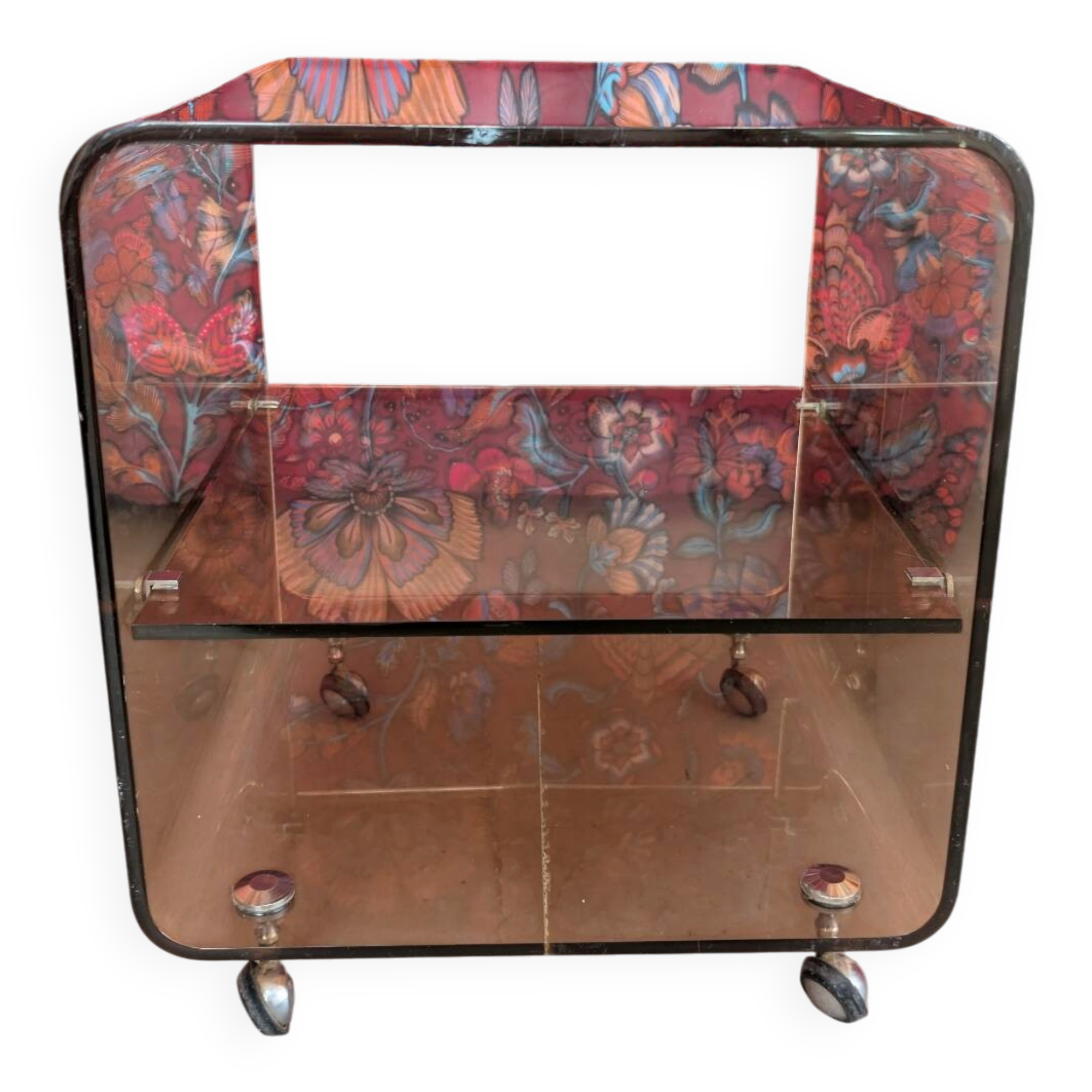 Table d'appoint en plexiglas fumé