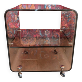 Smoked plexiglass side table