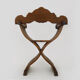 Chaise Savonarola vintage en noyer, Italie, 1970s