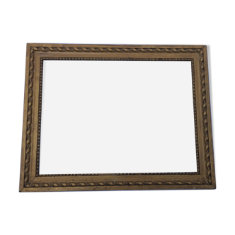 Gilded wooden frame and its glass