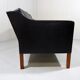 Black leather sofa by Børge Mogensen for Fredericia, Denmark